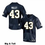 Notre Dame Fighting Irish Men's Greg Malley #43 Navy Under Armour Authentic Stitched Big & Tall College NCAA Football Jersey ZYH2299DI